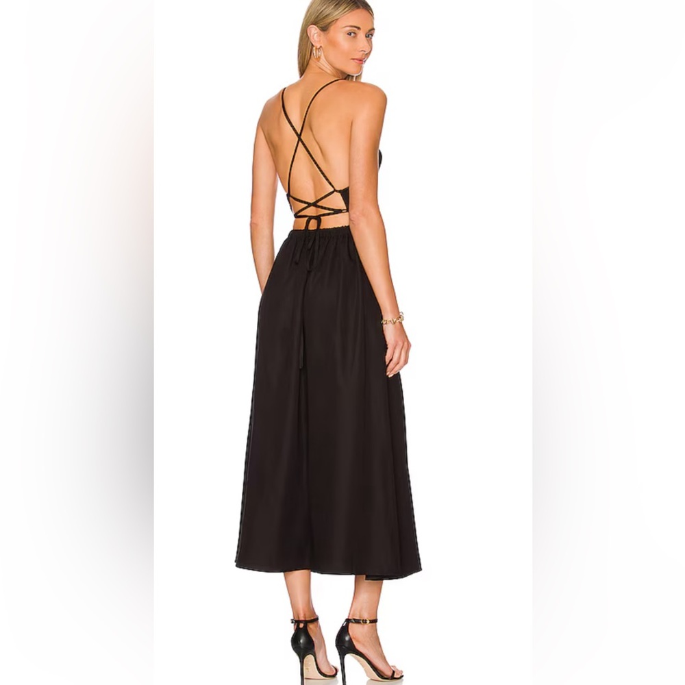Backless black dress from Revolve / LBLC the label Nora dress